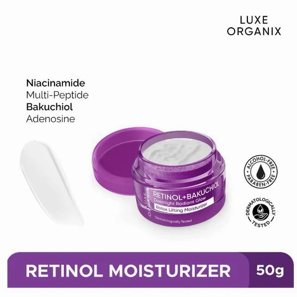 Luxe Organix Retinol Radiance Overnight Glow Botox Lifting Moisturizer 50g