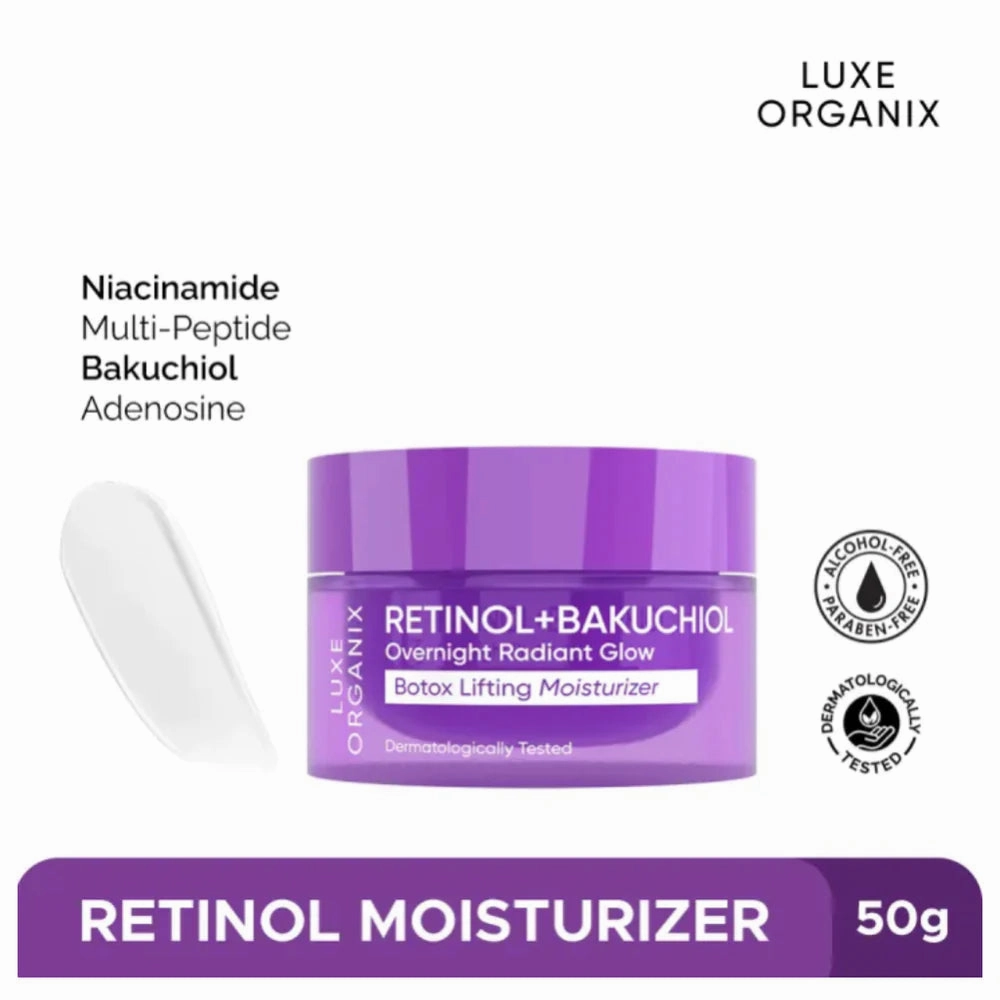 Luxe Organix Retinol Radiance Overnight Glow Botox Lifting Moisturizer 50g