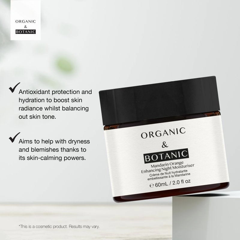 Mandarin Orange Night Moisturizer with Bakuchiol & Vitamin C - 60ml - Revitalizing & Hydrating for Firmer, Brighter, & Younger-Looking Skin