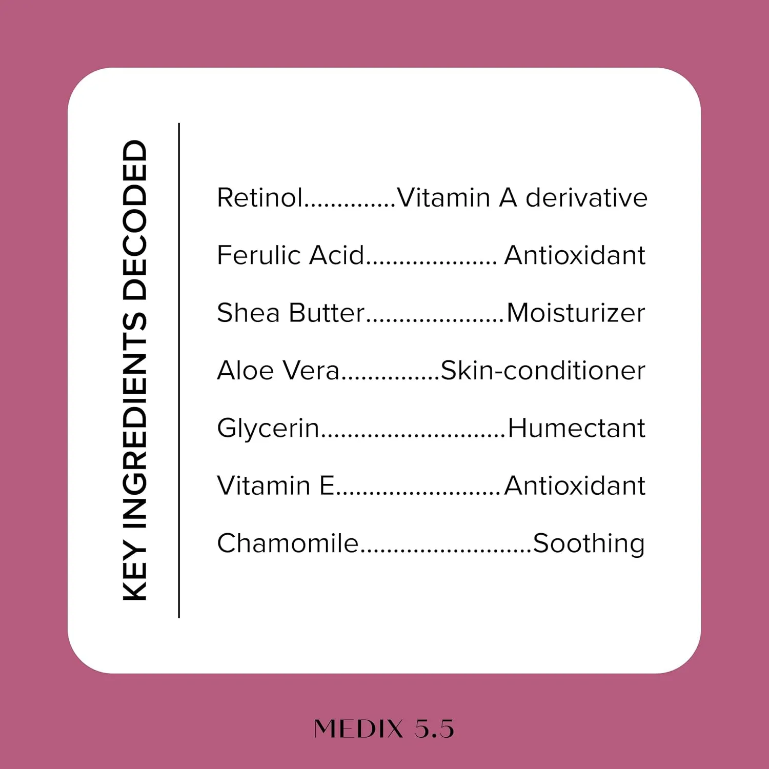 Medix 5.5 Retinol Body Lotion Skincare Moisturizer | Anti Aging Retinol Body Cream | Skin Care Tightening Lotion For Women & Men Helps Diminish Look Of Crepey Skin, Wrinkles, & Fine Lines, 15 Fl Oz