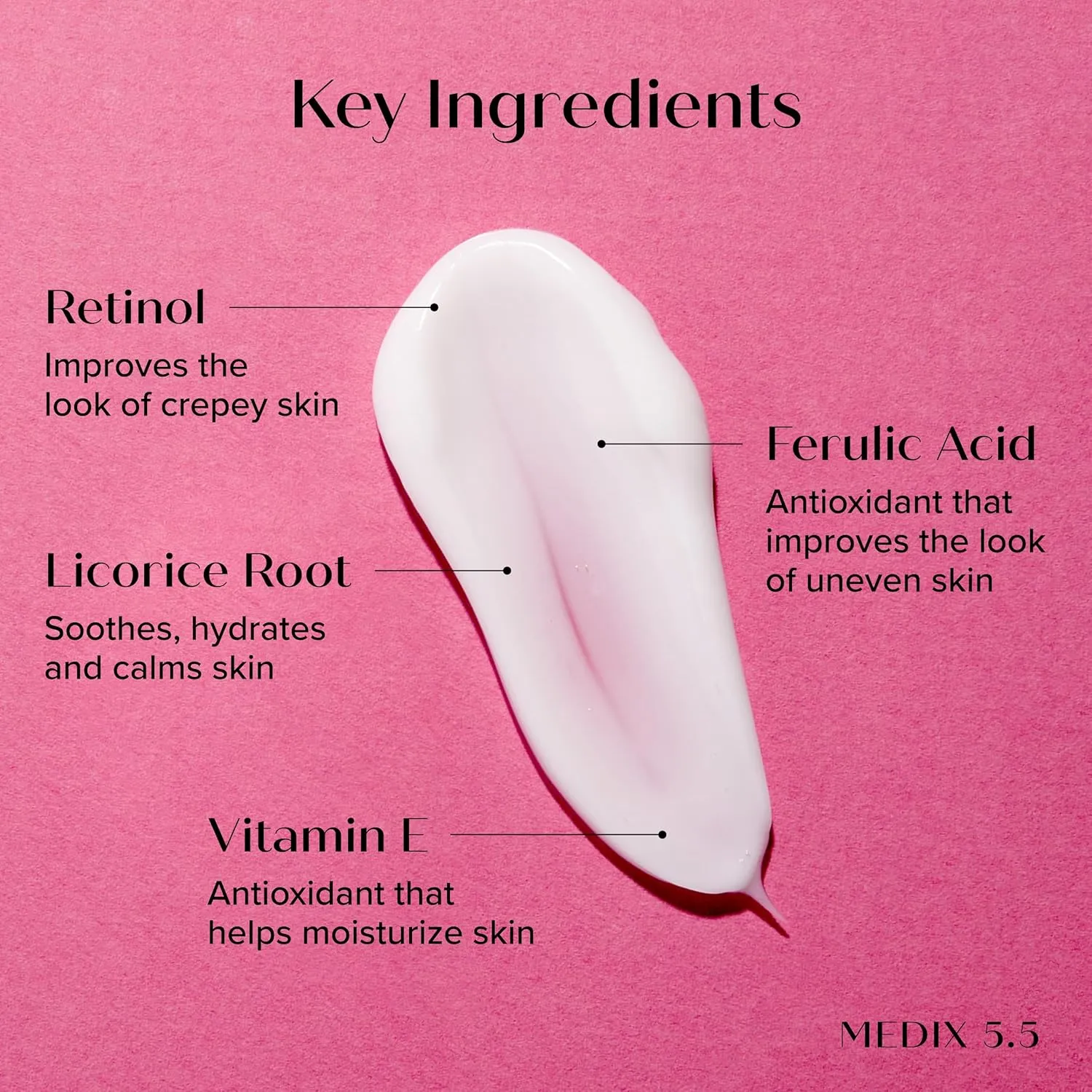 Medix 5.5 Retinol Body Lotion Skincare Moisturizer | Anti Aging Retinol Body Cream | Skin Care Tightening Lotion For Women & Men Helps Diminish Look Of Crepey Skin, Wrinkles, & Fine Lines, 15 Fl Oz