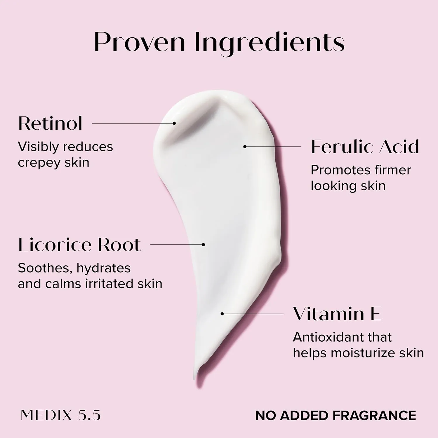 MEDIX Fragrance Free Retinol Body Lotion Crepey Skin Care Treatment | Firming Body & Face Moisturizer | Anti Aging Retinol Cream For Face Targets Look Of Crepe Skin & Wrinkles, 15 Fl Oz