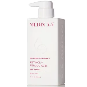 MEDIX Fragrance Free Retinol Body Lotion Crepey Skin Care Treatment | Firming Body & Face Moisturizer | Anti Aging Retinol Cream For Face Targets Look Of Crepe Skin & Wrinkles, 15 Fl Oz