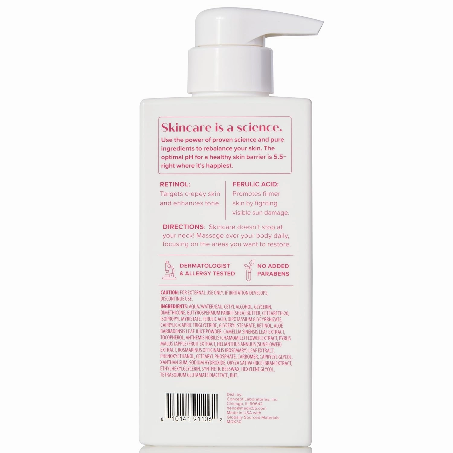 Medix 5.5 Fragrance Free Retinol Body Lotion