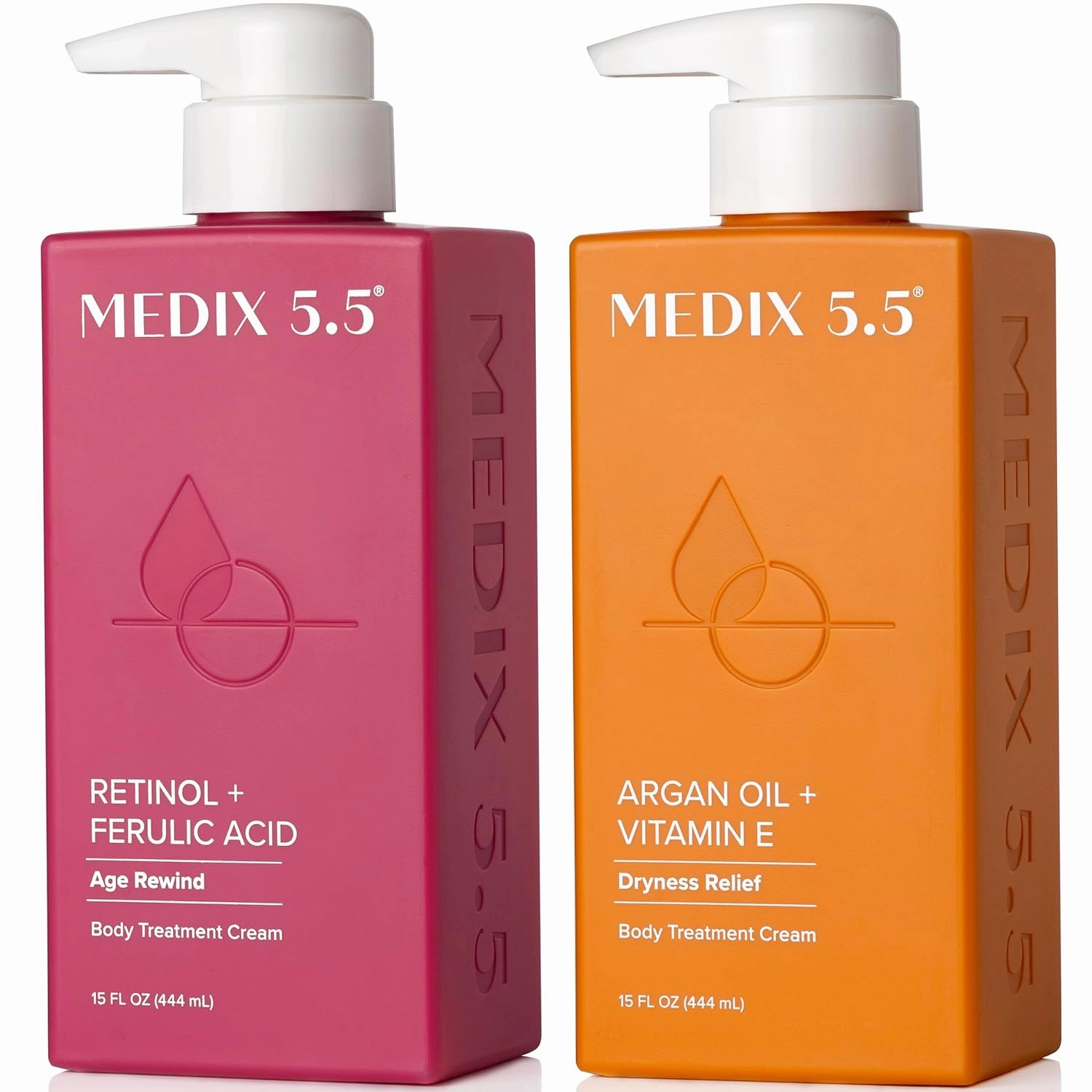 Medix 5.5 Retinol Body Lotion   Argan Oil Cream 2PC Skin Care Set Body & Face Moisturizer | Firming Body Lotion Bundle Reduces Look Of Wrinkles, Cellulite, Crepey Skin, & Uneven Skin Tone, 2PC