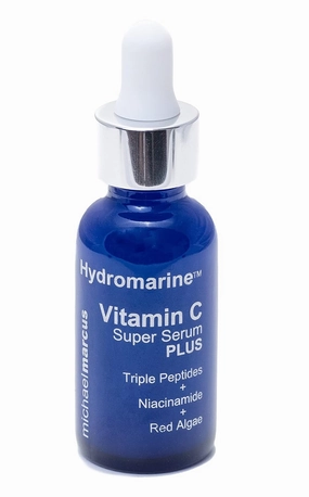 Michael Marcus Hydromarine™ Vitamin C Face Serum PLUS with Hyaluronic Acid & Triple Peptides - Reduce Dark Spots, Anti-Wrinkle, Anti-Aging, & Skin Brightening Vitamin C Serum - (30ml, 1 fl. oz)