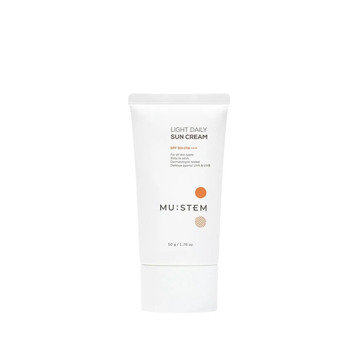 MU: STEM Sunscreen SPF 50 / PA      Quick-Absorbing with Impressive Moisturizer Dermatologist-tested. Defense against UVA & UVB, 1.76 Oz