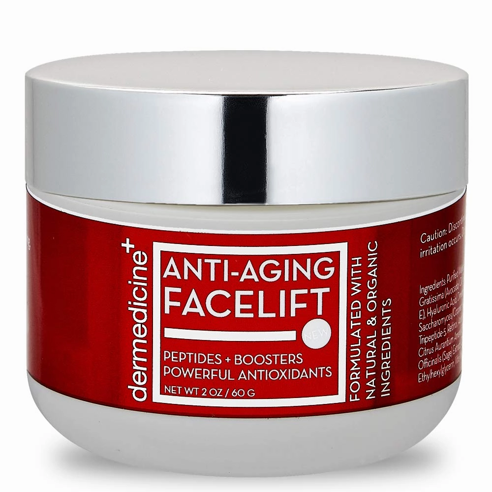 Natural Anti-Aging Facelift Cream for Face | Ultimate Moisturizer w/Retinol, Peptides, Stem Cells, Hyaluronic Acid, Vitamin E, Grape Seed | Helps Smooth Fine Lines, Wrinkles & Brightens | 2 OZ / 60 G