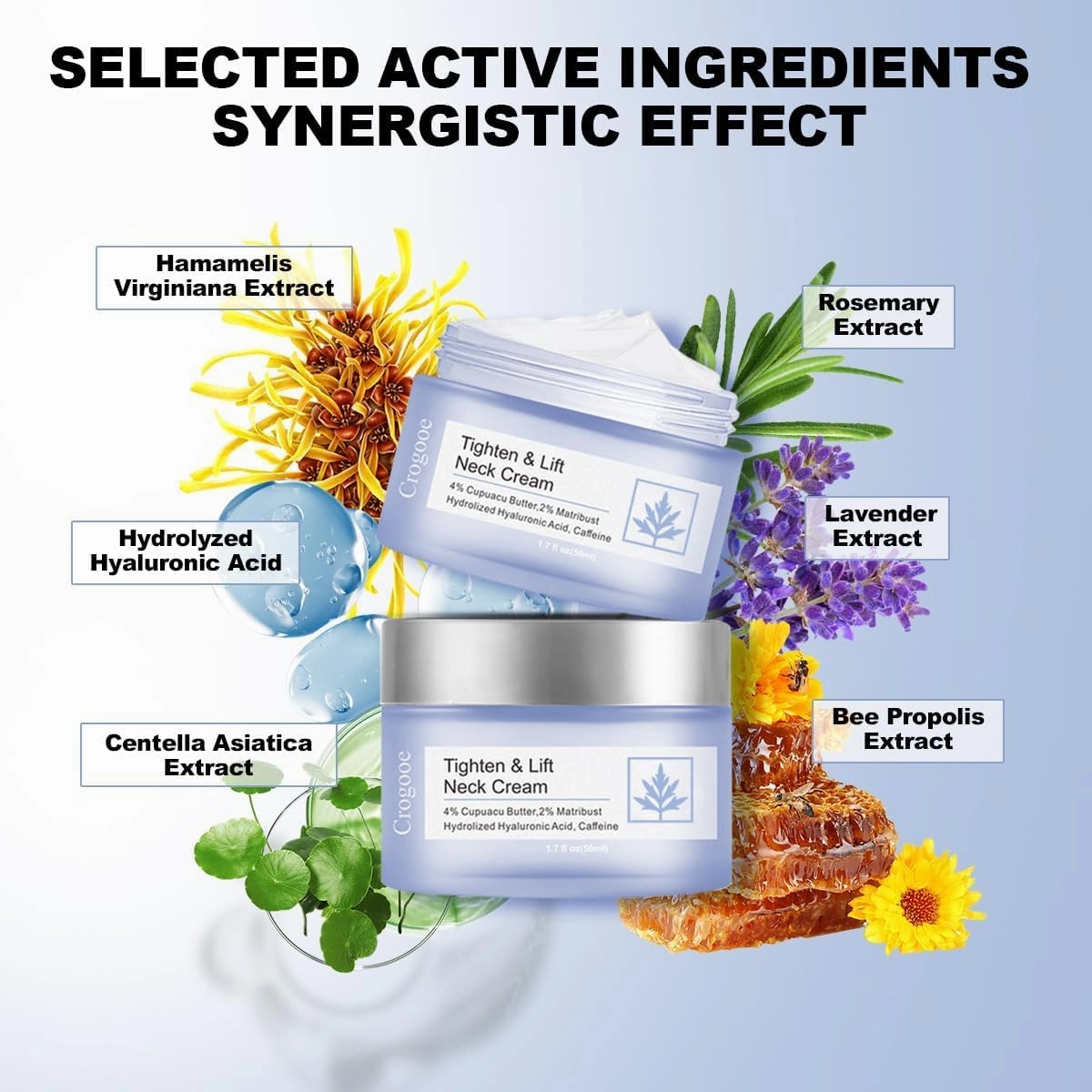 Neck Firming Cream, Moisturizer Face Cream for women, Anti-Aging Neck Creams for Tightening Lifting Sagging Skin and Hydrating (Pack of 2)