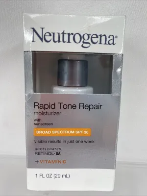 Neutrogena Rapid Tone Repair Moisturizer Retinol Vitamin C SPF30 Pump 1oz 8/23