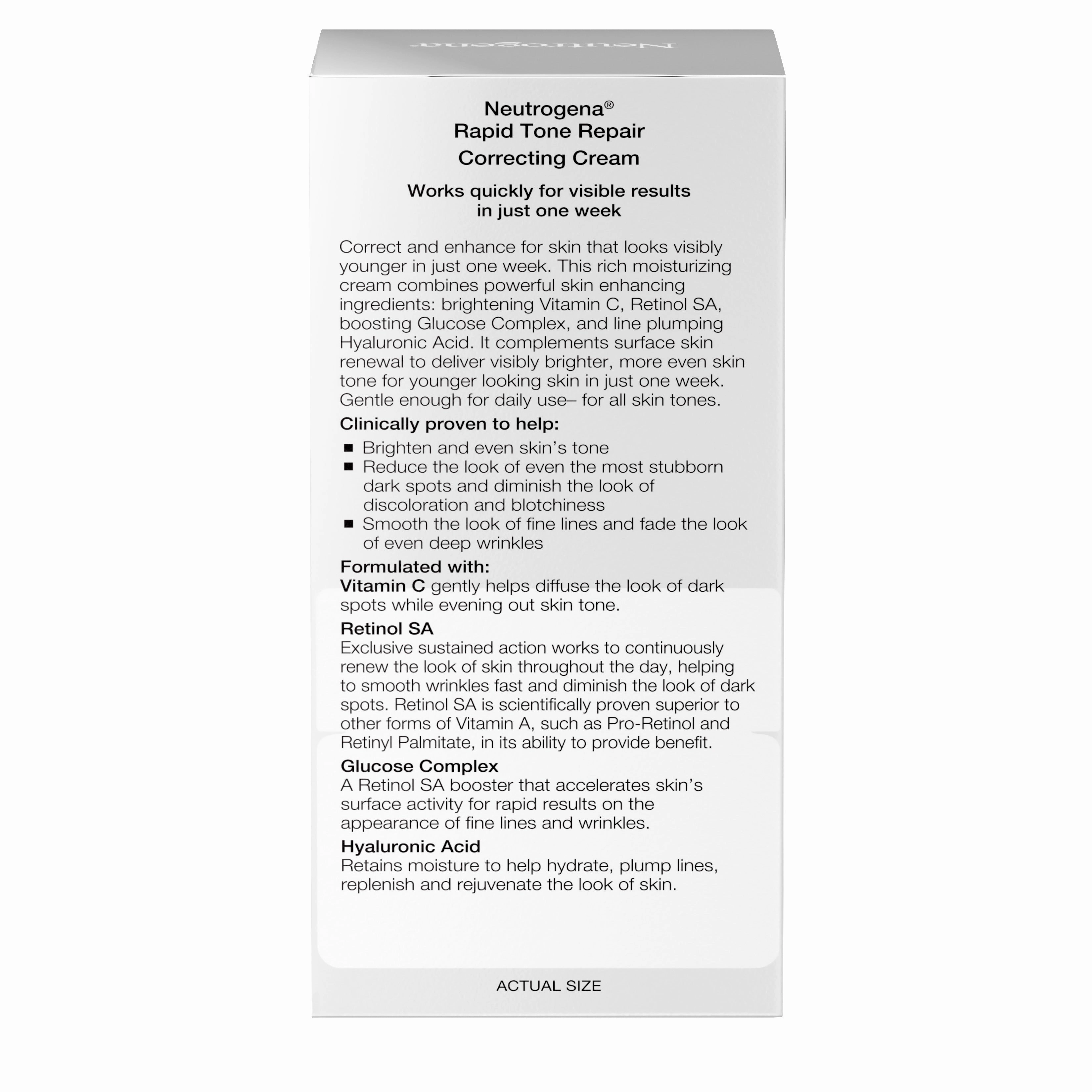 Neutrogena Rapid Tone Repair Vitamin C Correcting Cream, 1.7 oz