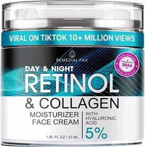 NEW Face Moisturizer Retinol Cream - Day & Night Moisturizing Cream - Neck & Neckline