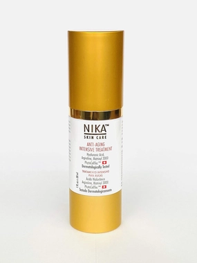 NIKA SKIN CARE - Anti Aging Intensive Treatment - Botox Alternative - Moisturizer with Collagen, Matrixyl & Argireline Peptides, Hyaluronic Acid, Collagen, Retinol, and Apple Stem Cells