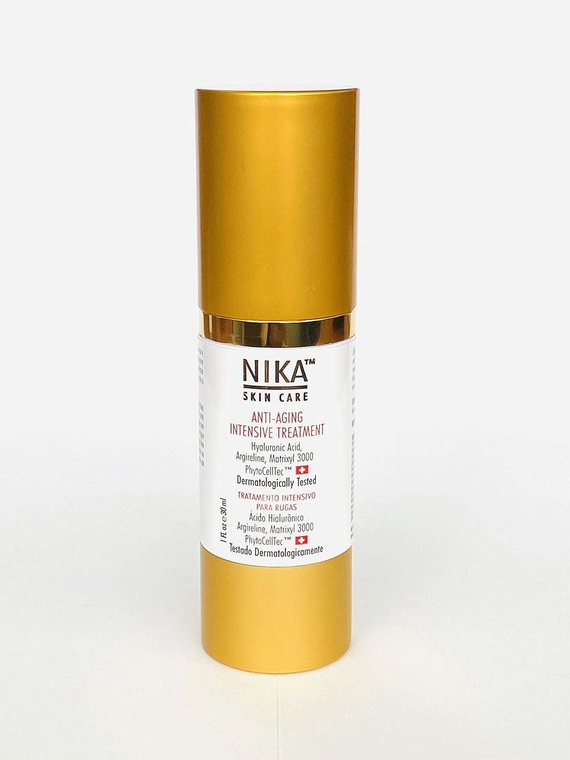 NIKA SKIN CARE - Anti Aging Intensive Treatment - Botox Alternative - Moisturizer with Collagen, Matrixyl & Argireline Peptides, Hyaluronic Acid, Collagen, Retinol, and Apple Stem Cells