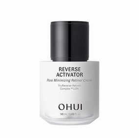 OHUI Reverse Activator Pore Minimizing Retinol Cream | Korean Skin Care | Low to Non-irritating Retinol Moisturizer for Face | Visibly Reduces Wrinkles and Pore Size