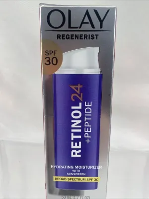 OLAY REGENERIST Retinol24   Peptide Hydrating Moisturizer SPF 30 1.7oz