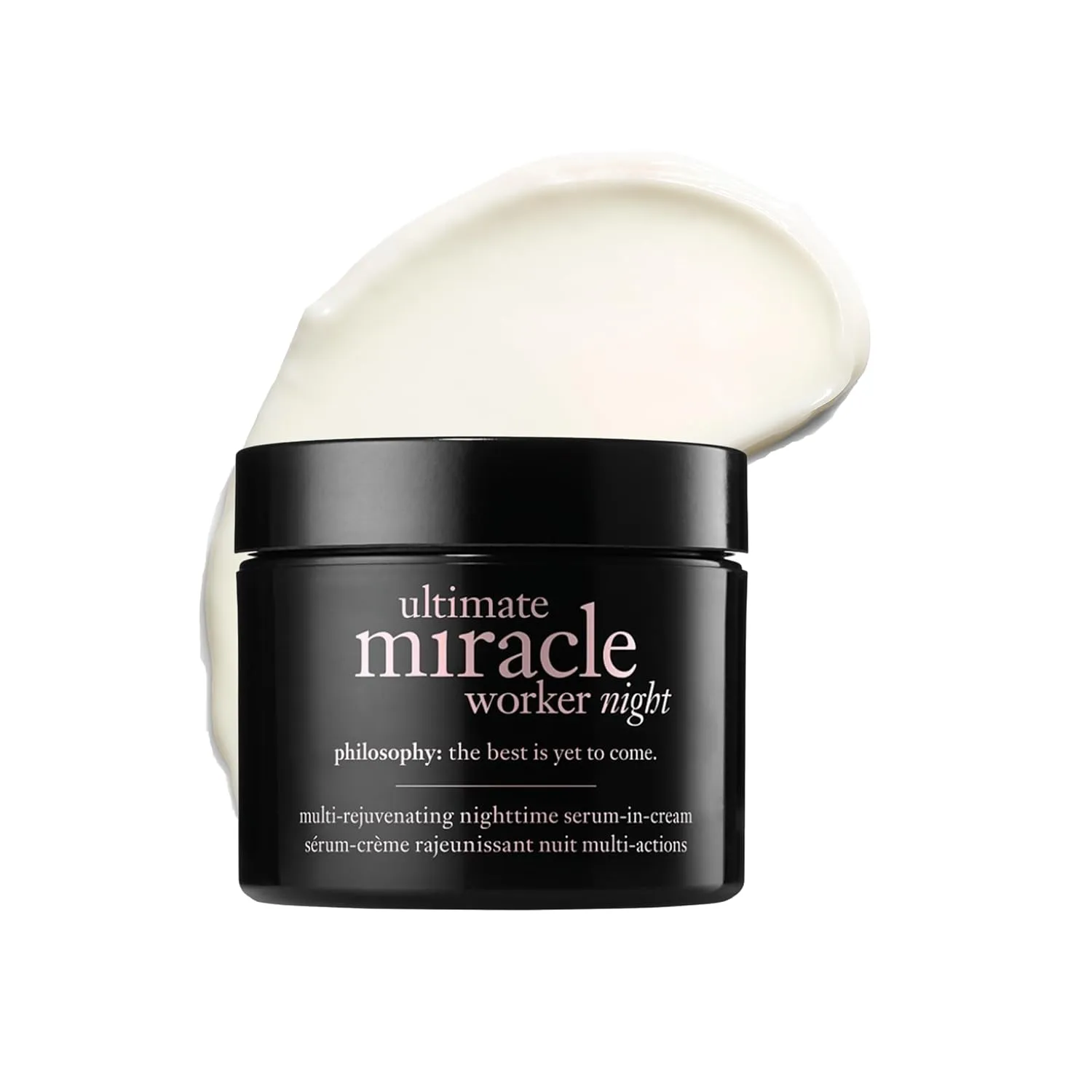 philosophy ultimate miracle worker multi-rejuvenating nighttime serum-in-cream face moisturizer - with retinol - targets all major signs of aging including fine lines & wrinkles - 2 fl oz