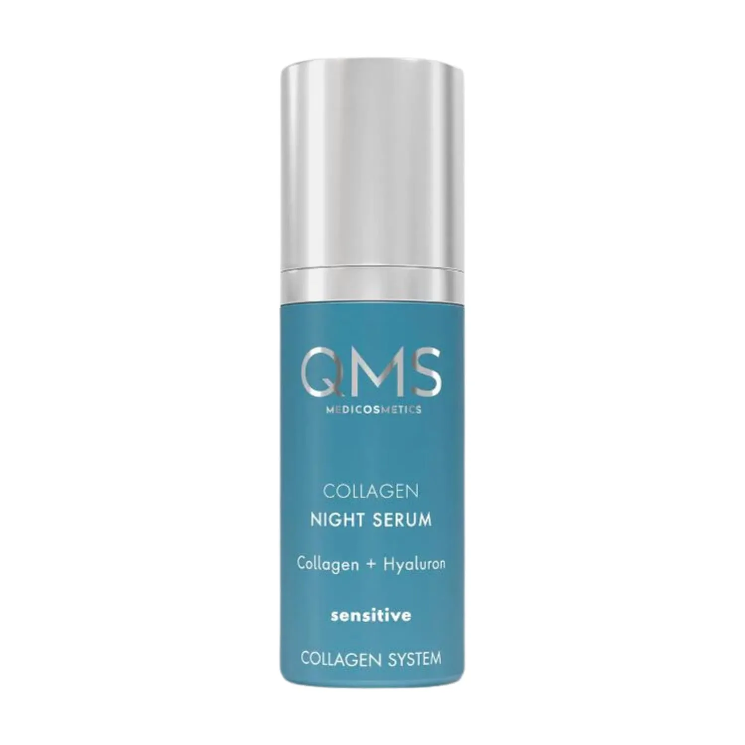 QMS Medicosmetics Collagen Night Serum for Sensitive Skin – Anti-Aging Skin Care Instantly Reduces Fine Lines   Minimizes the Appearance of Wrinkles with a Collagen/Hyaluronic Acid Complex – 1.01 oz