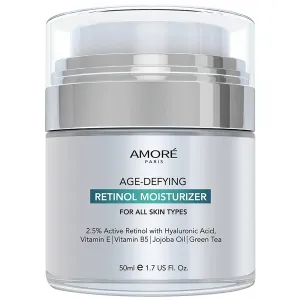Retinol 2.5% High Potency Anti-Aging Moisturizer Cream (1.7 Fl. Oz.), Silver