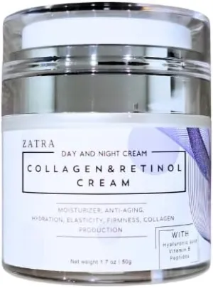 Retinol 3%, Collagen Face Moisturizer Cream with 5% Hyaluronic Acid, Peptide, Vitamin E, Anti-Aging, Firmer, Reduce Fine Lines and Wrinkles, Radiant Skin