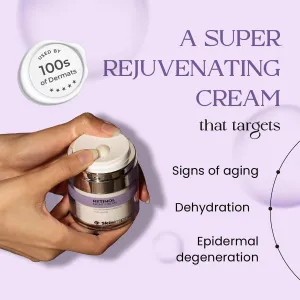 Retinol Night Cream For Wrinkles & Anti-Aging | Lightweight Cream for Age Spots, Fine Lines and Wrinkles | Anti Aging Cream For Women & Men | For All Skin Types | 50 g