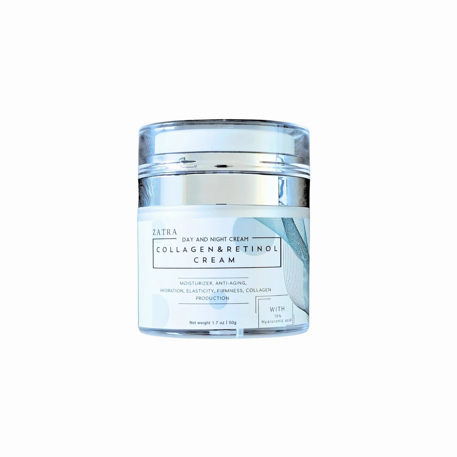Retinol 3%, Collagen Face Cream with 15% Hyaluronic Acid, Moisturizer, Anti-Aging, Firmer, Reduce Fine Lines and Wrinkles, Radiant Skin