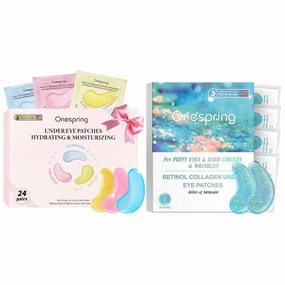 Retinol Collagen Eye Gel Pad & 3-In-1 Eye Masks (24 Pairs）- Reduce Wrinkles, Puffy Eyes, Eye Bags - Eye Mask Skincare, Anti Aging & Face Moisturizer, Gifts for Her