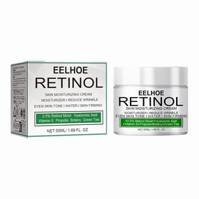 Retinol Cream for Face 2.5% - Anti Aging Moisturizer with Hyaluronic Acid & Vitamin E - Wrinkle Cream for Women & Men, 1.69 oz, Night & Day Use