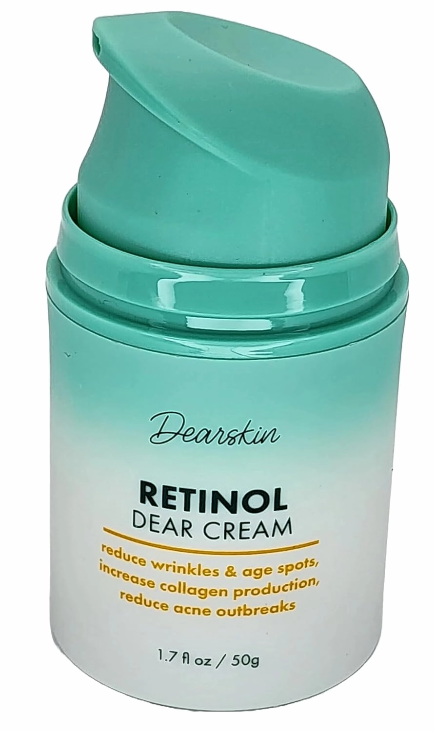 Retinol Cream for Face Anti Aging Moisturizer Wrinkle 1.7oz Night and Day with Botanical Hyaluronic Acid, Vitamin E, Jojoba Oil Aloe Vera Vegan - New Pump Bottle!