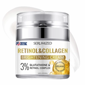 Retinol Cream for Face, Moisturizer for Anti Aging & Wrinkled Skin, Day and Night for Women & Men, Retinol Collagen Facial Care Face and Neck 1.69 Fl Oz (50ml)