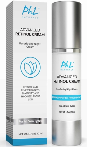 Retinol Cream for Face with Hyaluronic Acid – Unscented Anti Aging Night Moisturizer with Natural Ingredients, Especially Formulated for Sensitive Skin and those New to Retinoids -USA Made, 1.75 Ounce