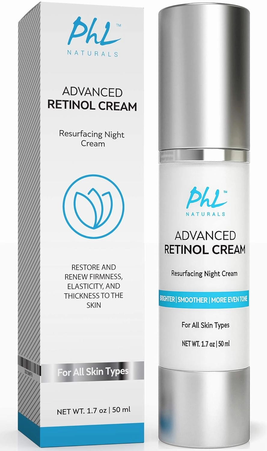 Retinol Cream for Face with Hyaluronic Acid – Unscented Anti Aging Night Moisturizer with Natural Ingredients, Especially Formulated for Sensitive Skin and those New to Retinoids -USA Made, 1.75 Ounce
