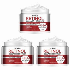 Retinol Moisturizer Cream for Face，Anti-Aging Treatment with Collagen，Reduces Wrinkles, Dark Circles, Pores，Deep Hydration for Smooth, Firm Skin，Day/Night Cream for All Skin Types (3)