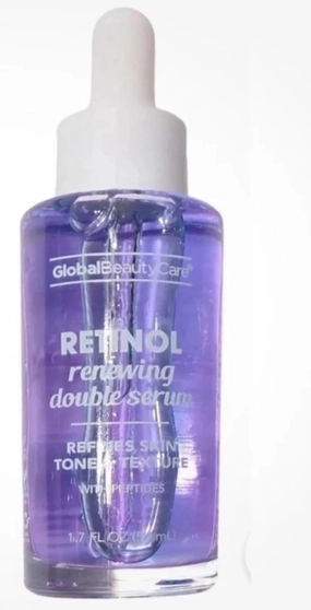 Retinol Renewing Double Serum, 1.7 fl oz (Pack of 2) – Anti-Aging Face Serum with Vitamin A, Refines Skin Tone & Texture, Reduces Fine Lines & Wrinkles, 50ml Each