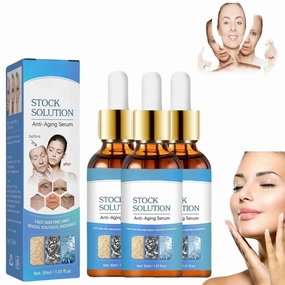 Revitalizing Peptide Complex Serum - Hydrating Face Treatment with Hyaluronic Acid & Vitamin C, Fragrance-Free Formula for All Skin Types (3 pcs)