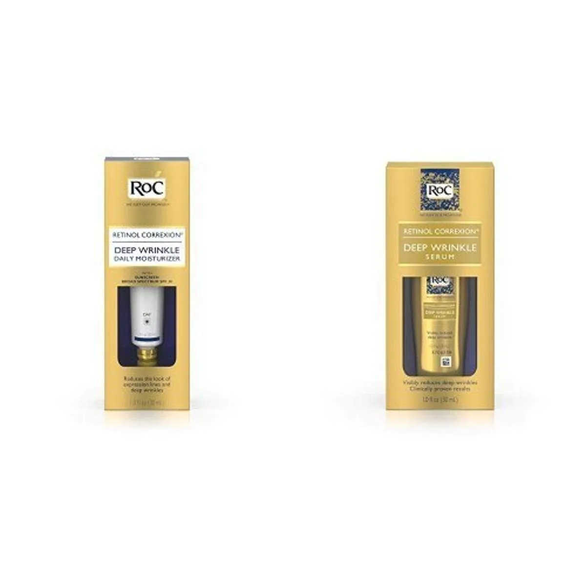 RoC Retinol CORREXION Deep Wrinkle Daily Moisturizer with Anti-Aging Deep Wrinkle Serum