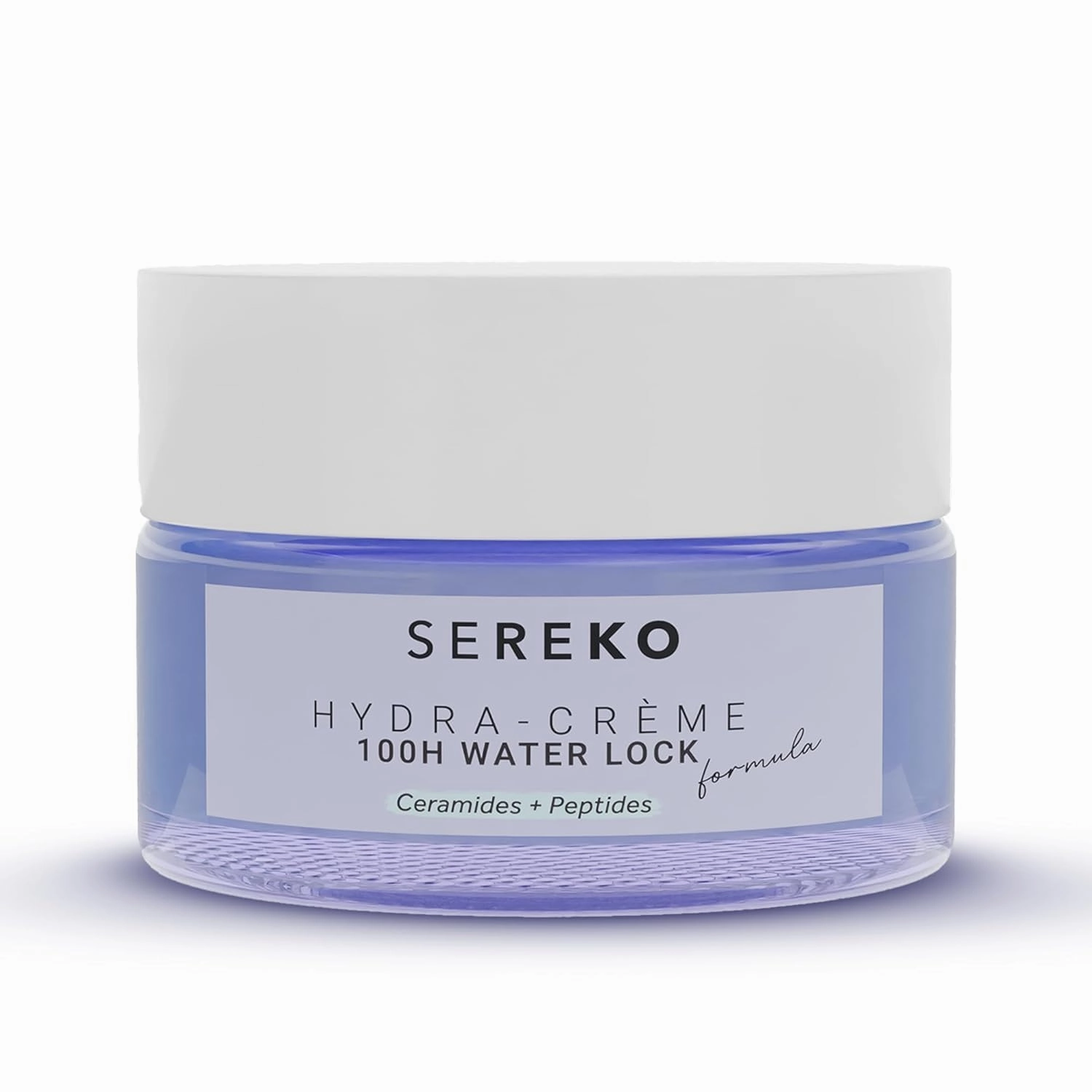 SERE'.KO Hydra Creme Ceramide Moisturizer, Skin Barrier Repair Cream, Long Lasting Hydration Up To 100 Hours, Locks Moisture, With Peptide All Skin Types, For Men & Women, 50ml (1.69 floz)