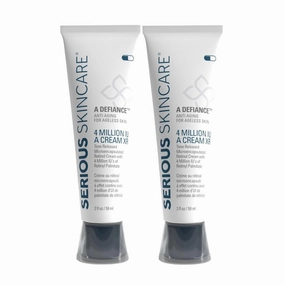 Serious Skincare Retinol Vitamin A Cream XR Premium Moisturizer for Face & Neck 2 fl oz, Anti-Aging - Day & Night - Reduce Fine Lines & Wrinkles - For Radiant Skin Set of 2