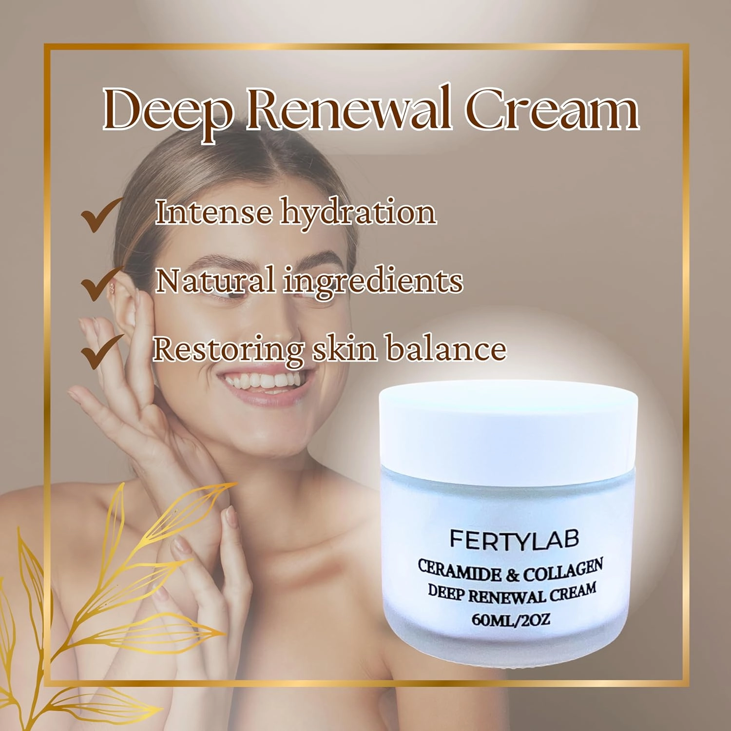 Skincare Set – Hyaluronic Acid, Retinol Serum & Ceramide Collagen Moisturizer – Anti-Aging, Hydrating & Repairing Facial Kit for All Skin Types (Ceramide Moisturizer)