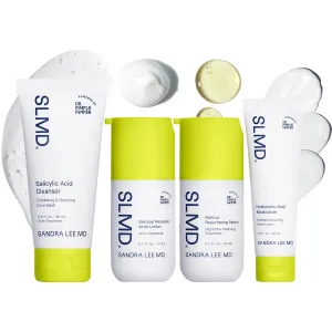 SLMD Skincare Set by Dr. Pimple Popper - 30-Day Skincare System, 4pc Kit, 3 Steps, 2x per Day Full Skin Care Set for Clearer, More Radiant Complexion, Travel Skin Care Set for Women and Men