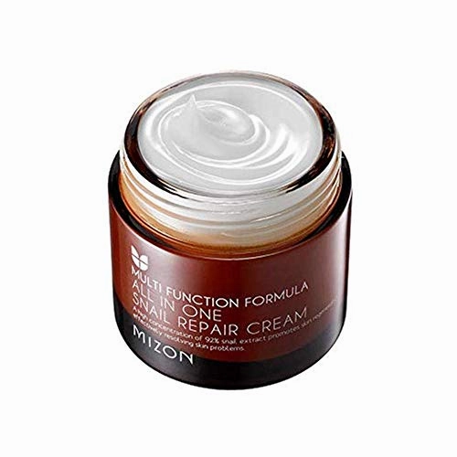 Snail Repair Cream 2.53 oz, Face Moisturizer with Snail Mucin Extract, All in One Snail Repair Cream, Recovery Cream, Korean Skincare with Snail Extract, Wirnkle & Blemish Care by Mizon (2.53oz 75ml)