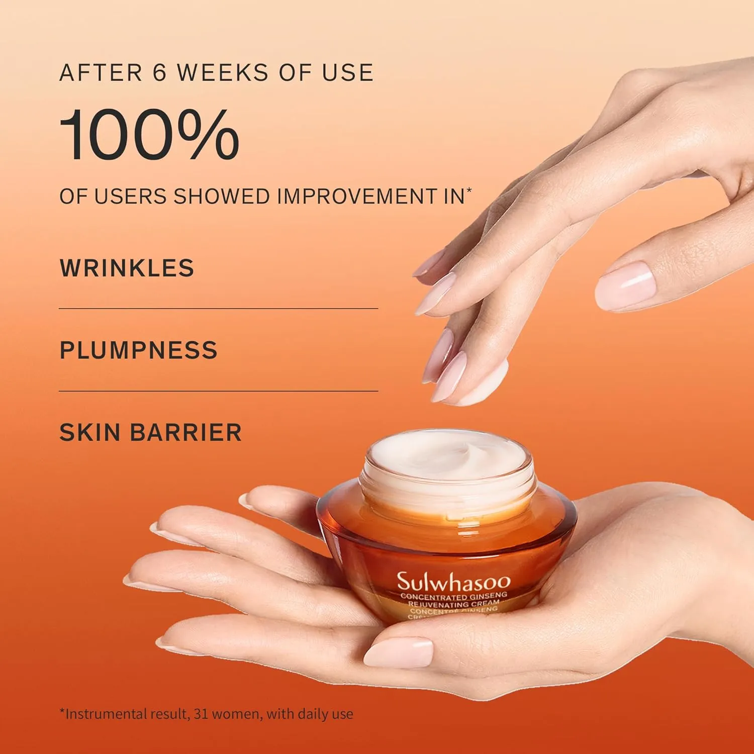 Sulwhasoo Concentrated Ginseng Rejuvenating Cream- Korean Ginseng & Peptide Anti-Aging Moisturizer with Vitamin C Derivative & Squalane for Wrinkles & Deep Hydration (Packaging May Vary)