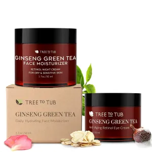 Tree to Tub Retinol Anti Aging Face Moisturizer for Dry & Sensitive Skin and Retinol Under Eye Cream for Dark Circles, Puffiness, Wrinkles, Bags Under Eyes