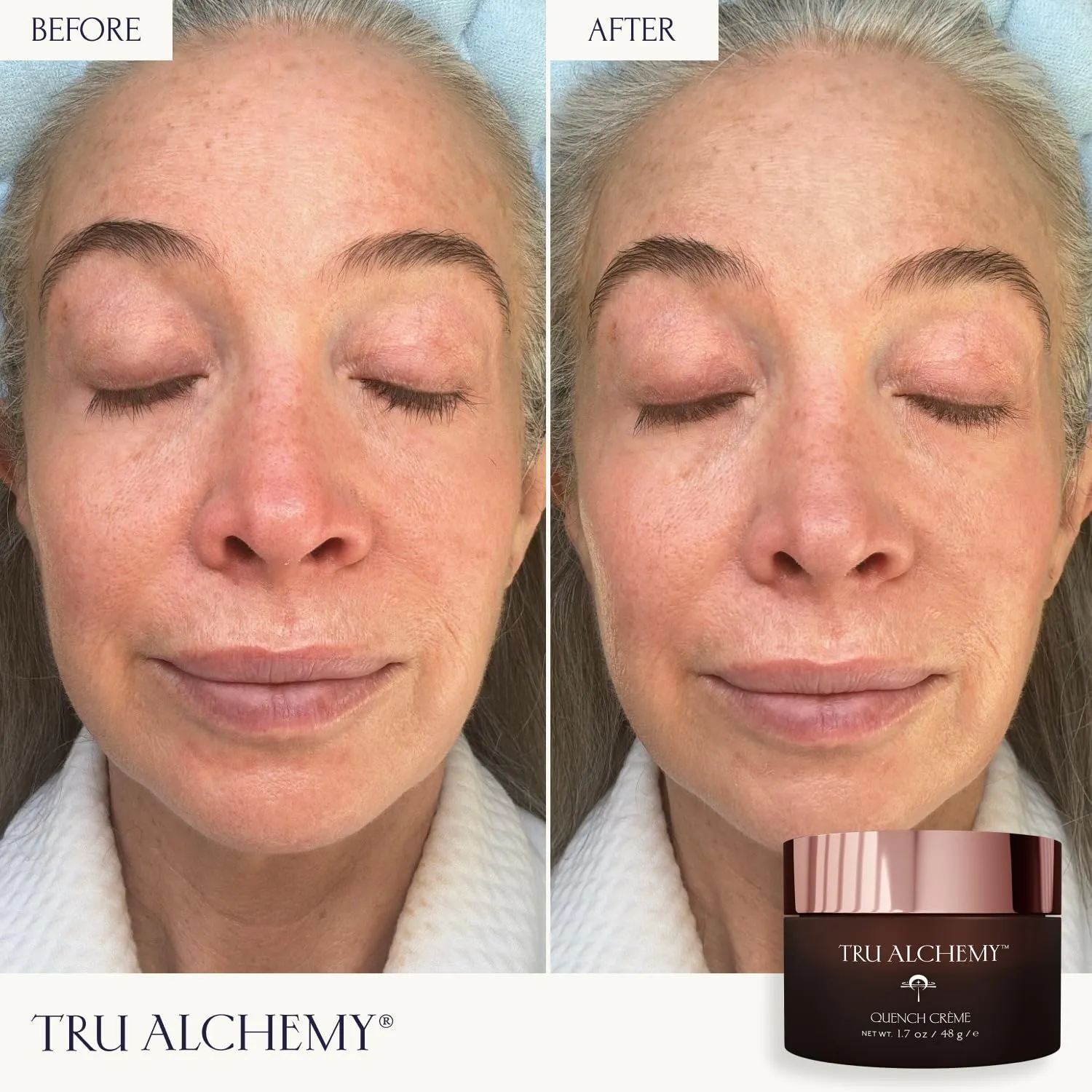 Tru Alchemy Quench Crème Daily Facial Moisturizer | Hyaluronic Acid, Vitamin C, & Bakuchiol (better than Retinol) | Daily Firming Skin Moisturizer Face Cream for Women | 1.7 fl oz/48 g