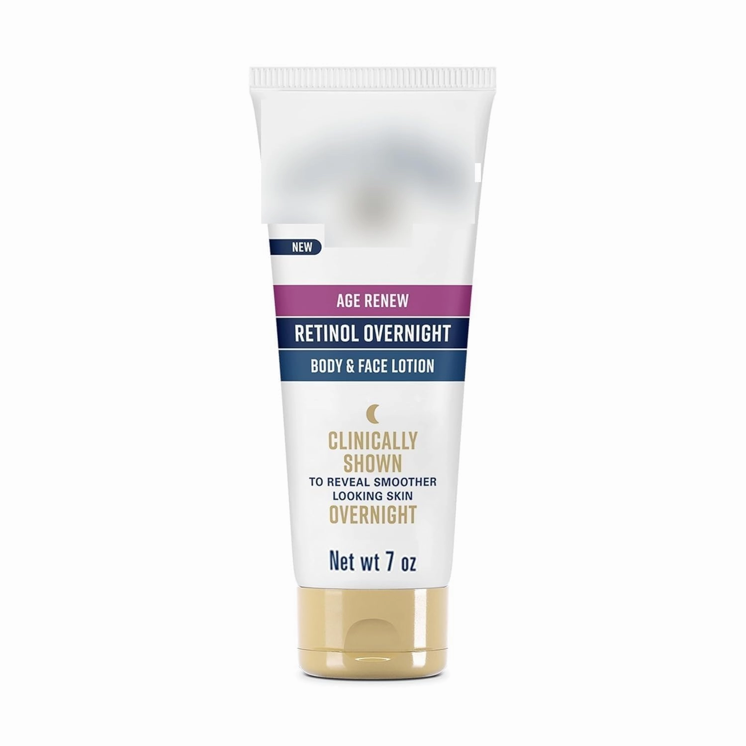 Tubees Age Renew Retinol Overnight Body & Face Lotion, With Retinol & Peptide Complex, for Dry Skin, 7 oz.