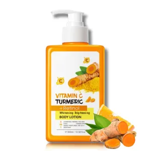 Turmeric Retinol Body Lotion - Body Lotion for Women - Moisturizing body lotion for Dry skin - Hydrating body Cream for Men - Skin Firming and Tightening lotion - Vitamin C Skin Care Products