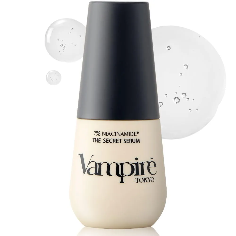 Vampire The Secret Serum, Vampire TOKYO Niacinamide Serum, Hali, Gloss, Moisturizing Care, Supports Dry Skin, Transparency, CICA Retinol Formulated, Made in Japan, Korean Cosmetics