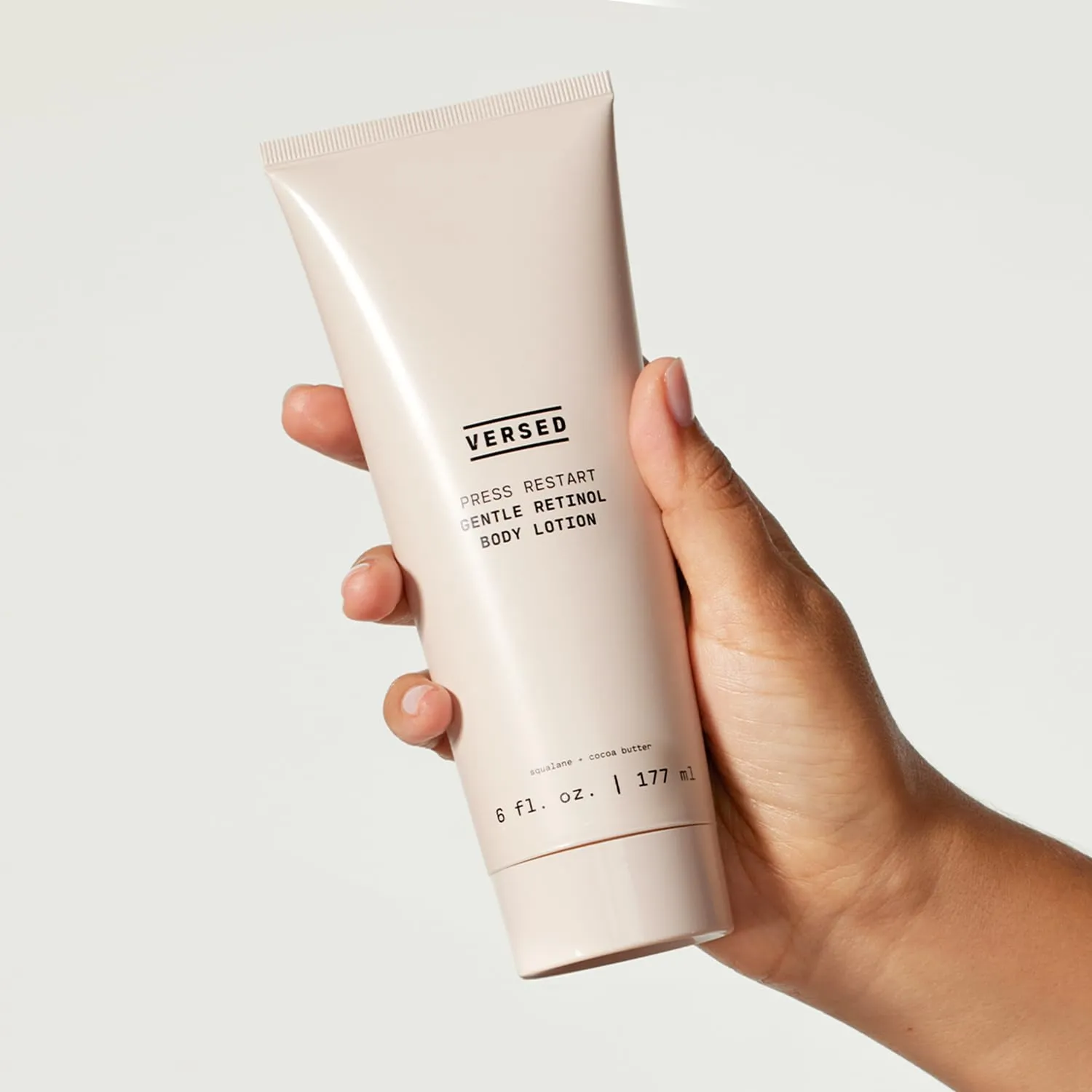 Versed Press Restart Retinol Body Lotion, 2 Pack - Skin Firming Lotion with Cocoa Butter, Squalane & Vitamin E - Lightweight All-Over Body Moisturizer for Aging Dry Skin (6 Oz Each, 2 Products)