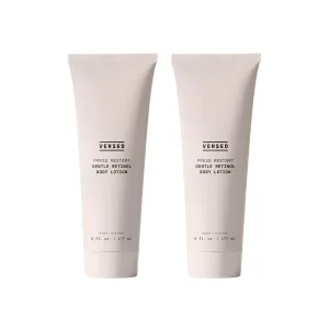 Versed Press Restart Retinol Body Lotion, 2 Pack - Skin Firming Lotion with Cocoa Butter, Squalane & Vitamin E - Lightweight All-Over Body Moisturizer for Aging Dry Skin (6 Oz Each, 2 Products)
