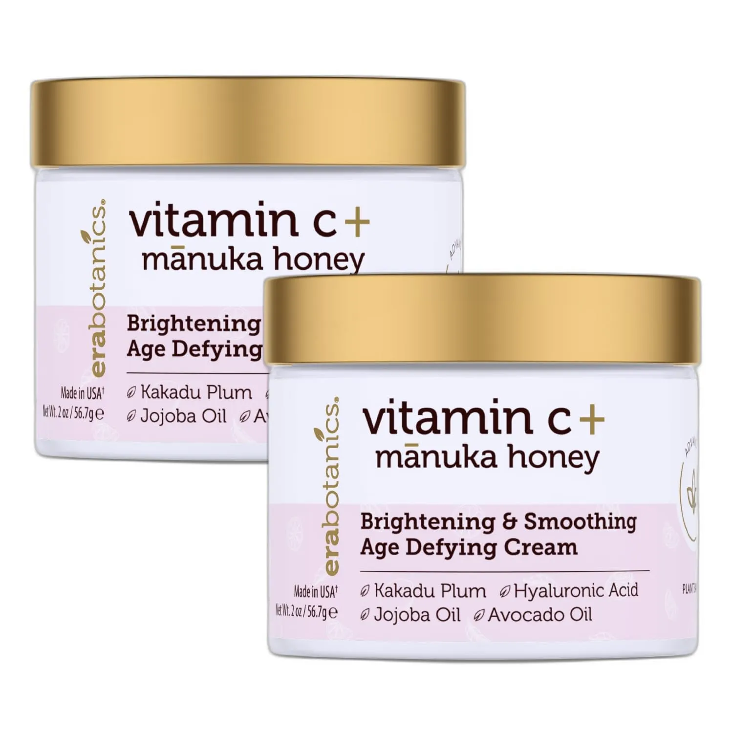 Vitamin C Face Cream - Brightening Facial Moisturizer for Daily Use - 2 Pack